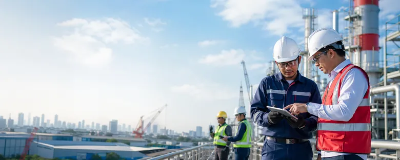 Tim pengawas K3 di area industri